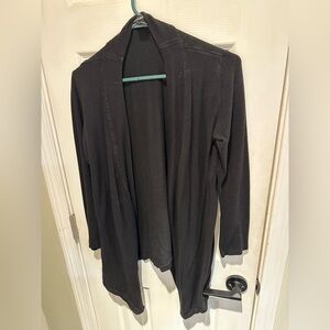 Women's Black Open Front Sweater